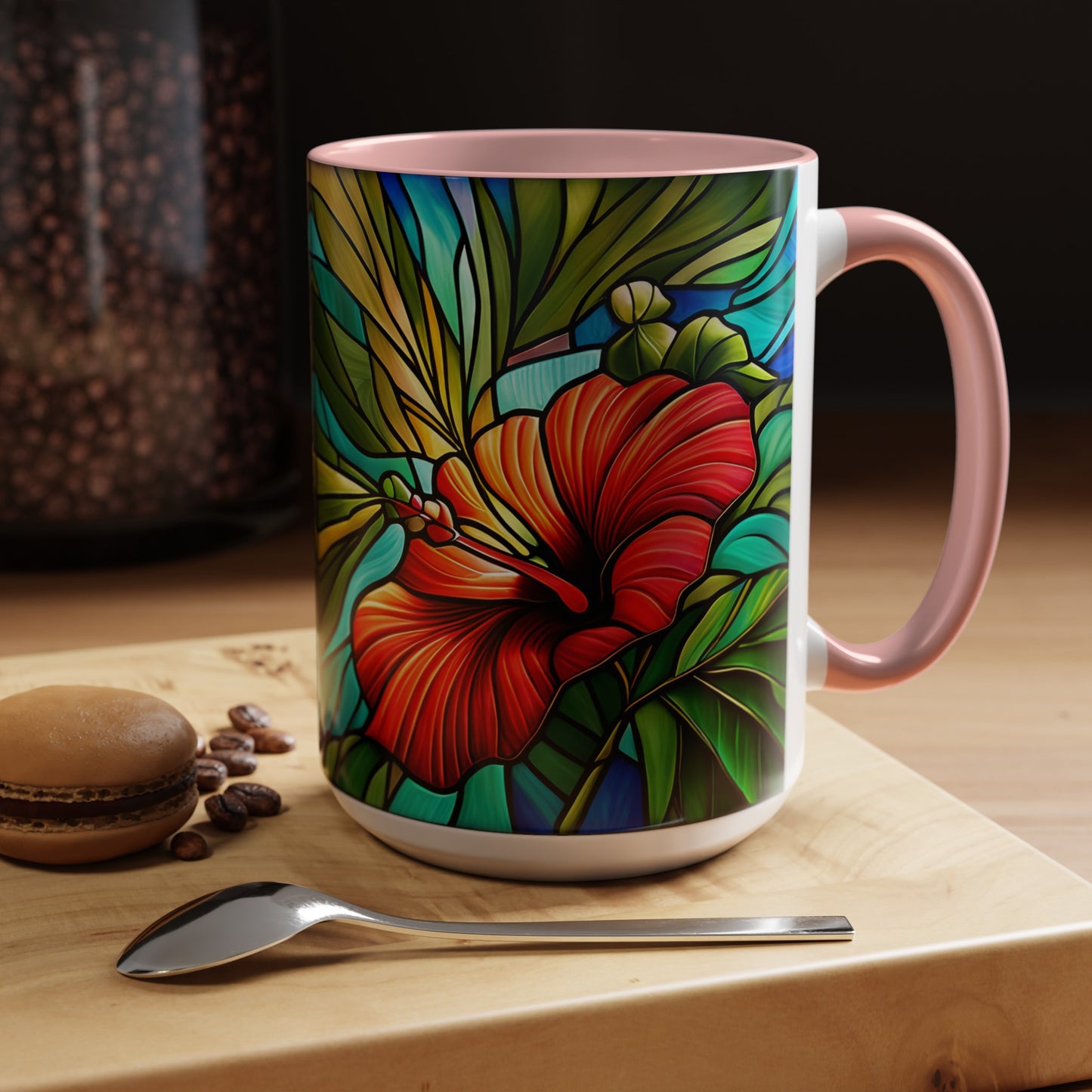 Hibiscus Accent Coffee Mug 15oz