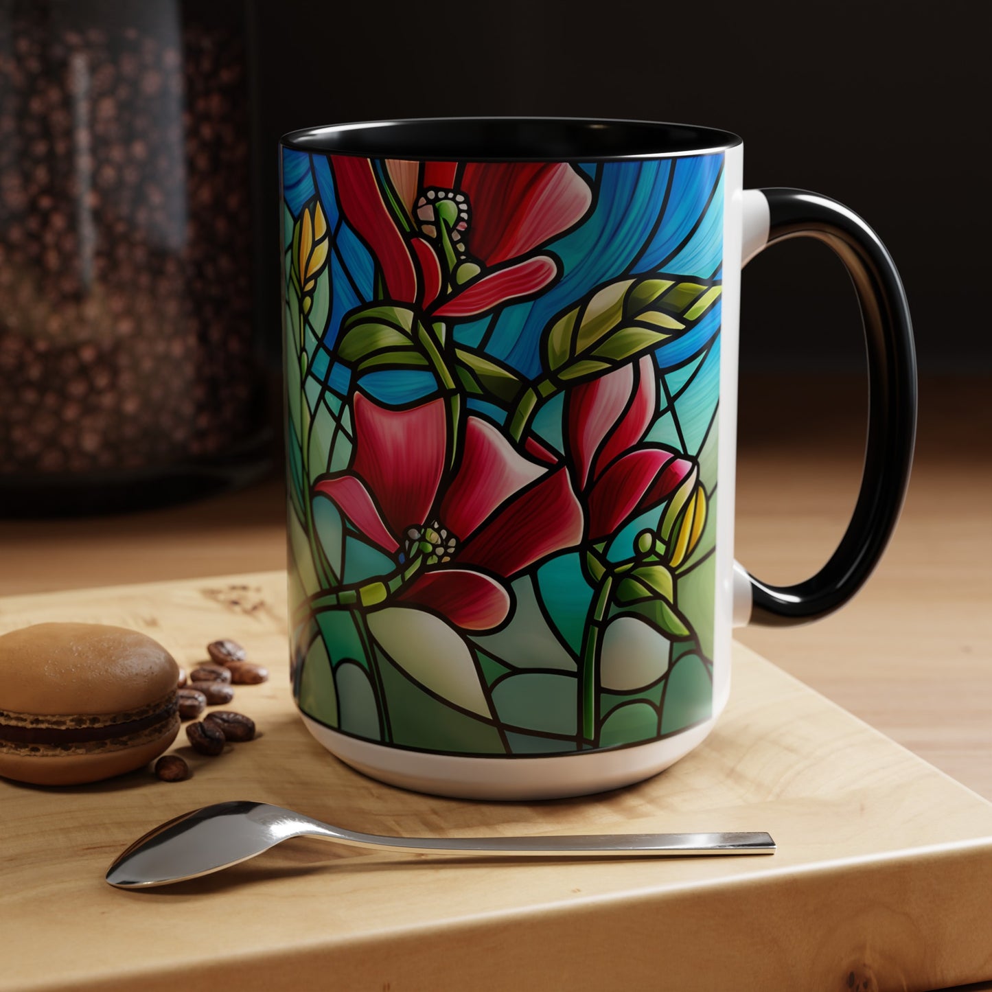 Sweet Pea Accent Coffee Mug 15oz