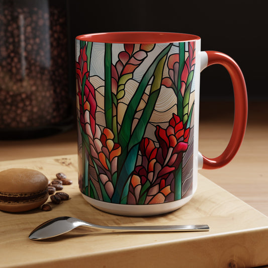 Gladiolus Accent Coffee Mug 15oz