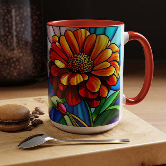 Zinnia Accent Coffee Mug 15oz