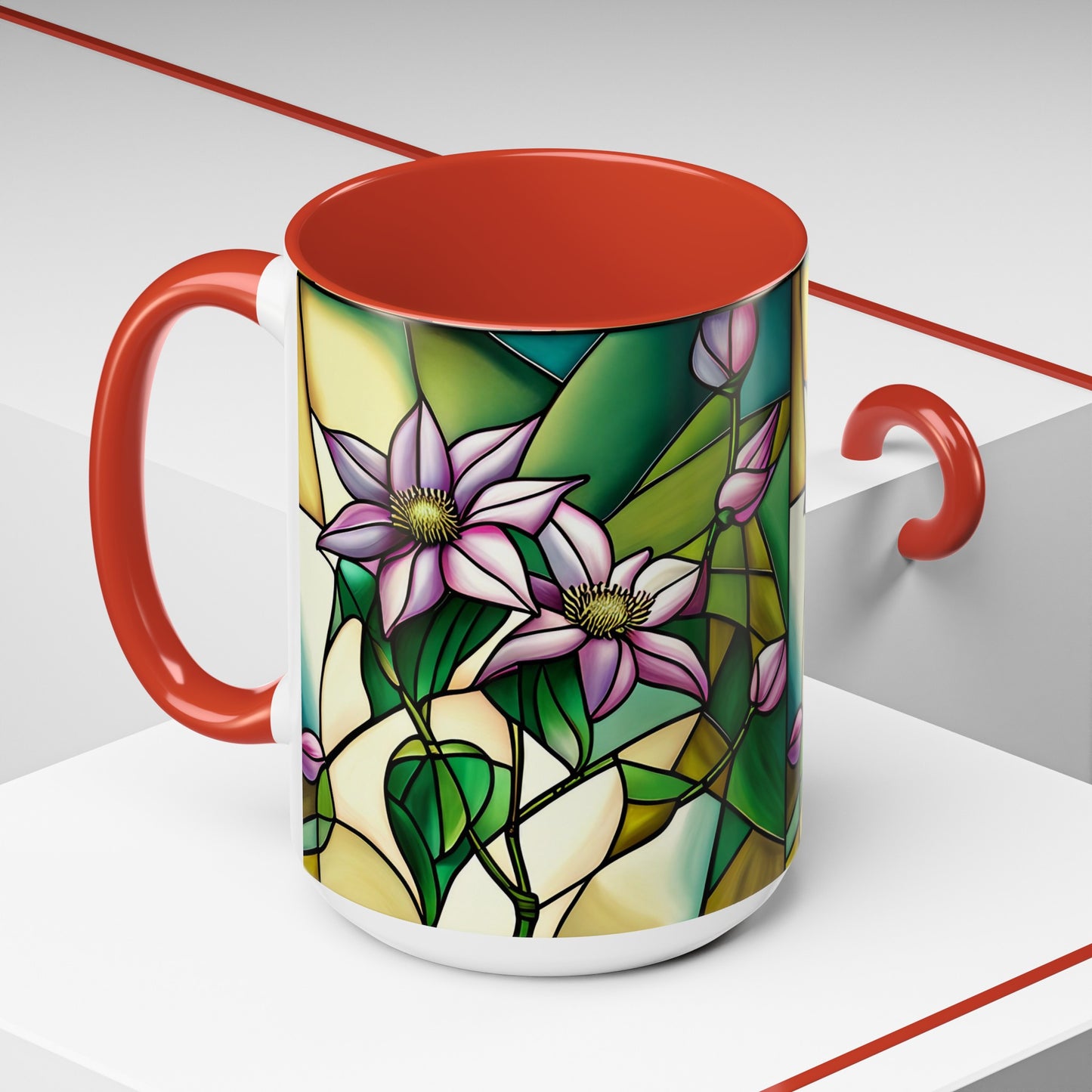 Clematis Accent Coffee Mug 15oz