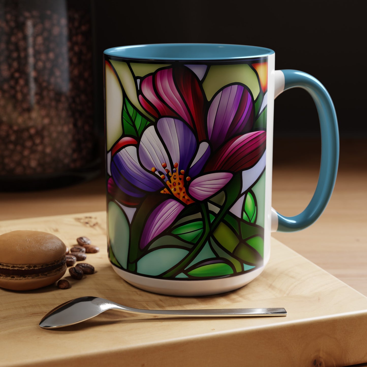 Violet Accent Coffee Mug 15oz