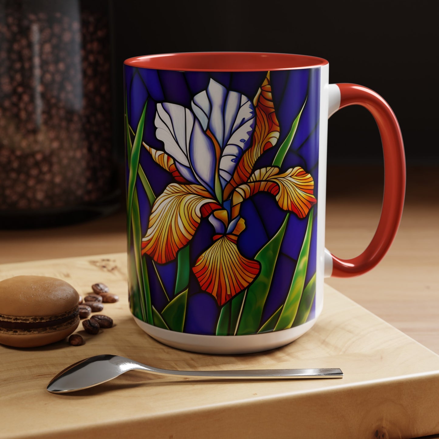 Iris Accent Coffee Mug 15oz