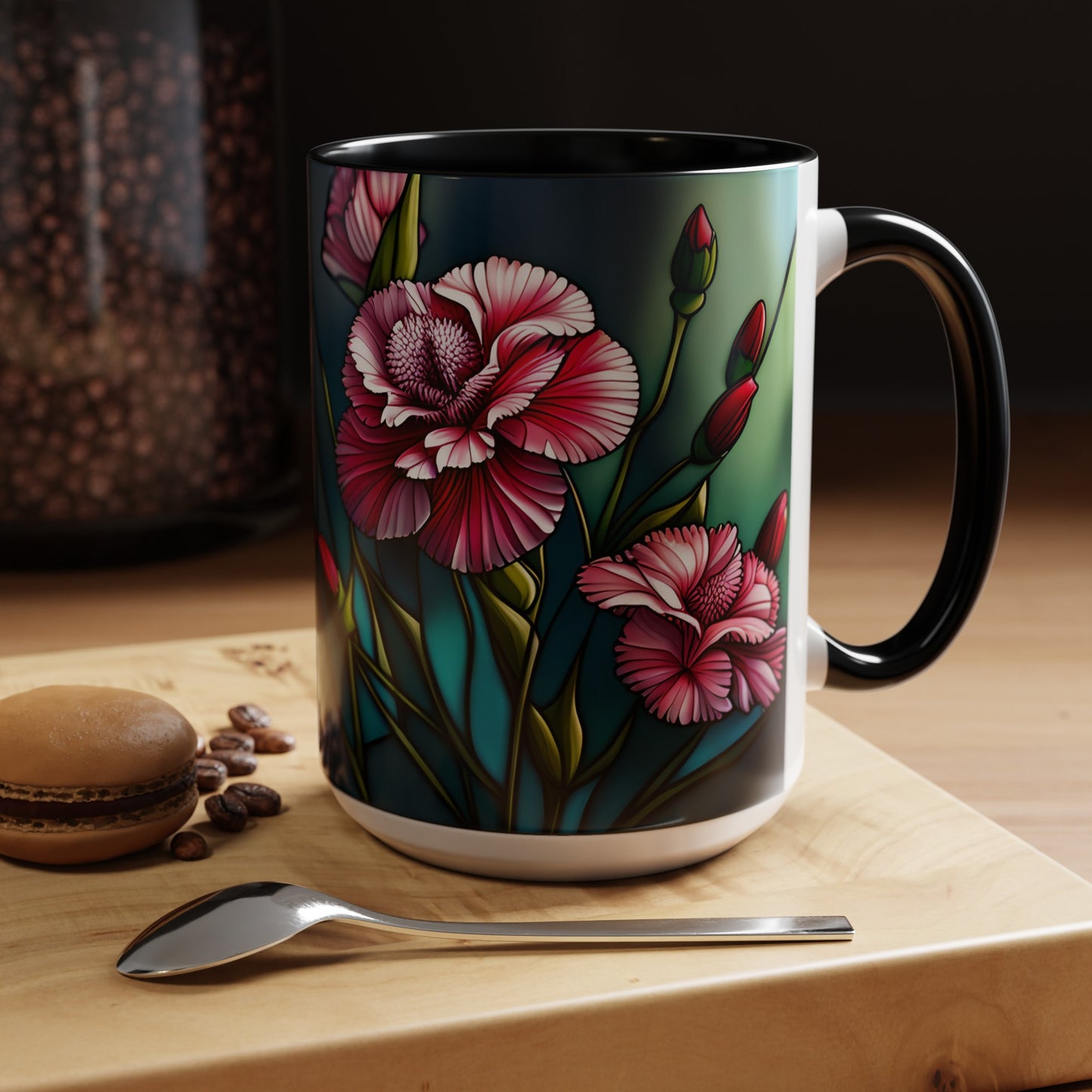 Dianthus Accent Coffee Mug 15oz