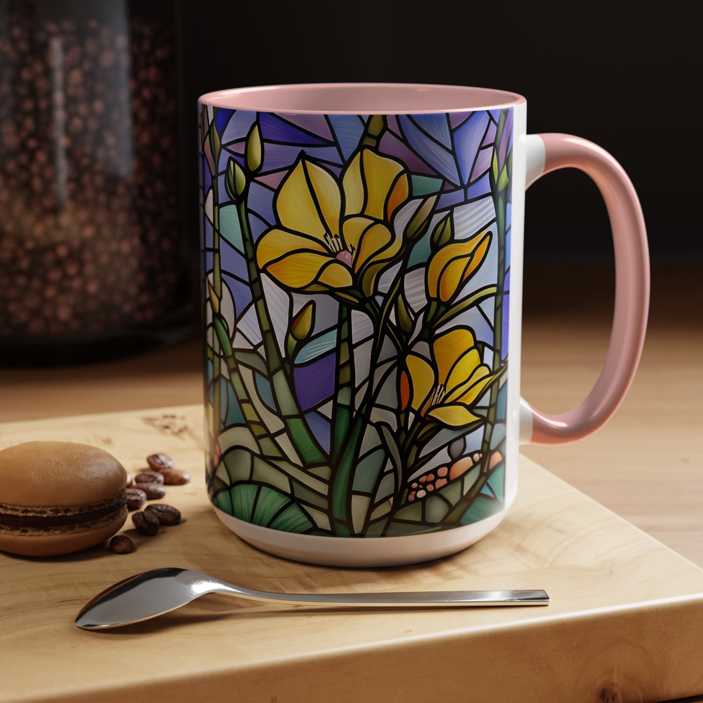 Evening Primrose Accent Coffee Mug 15oz