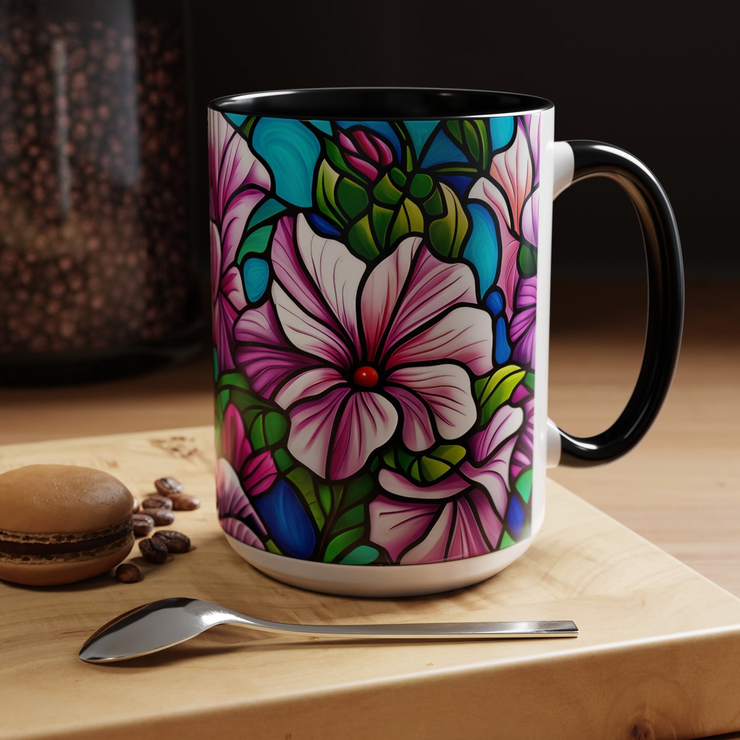 Petunia Accent Coffee Mug 15oz