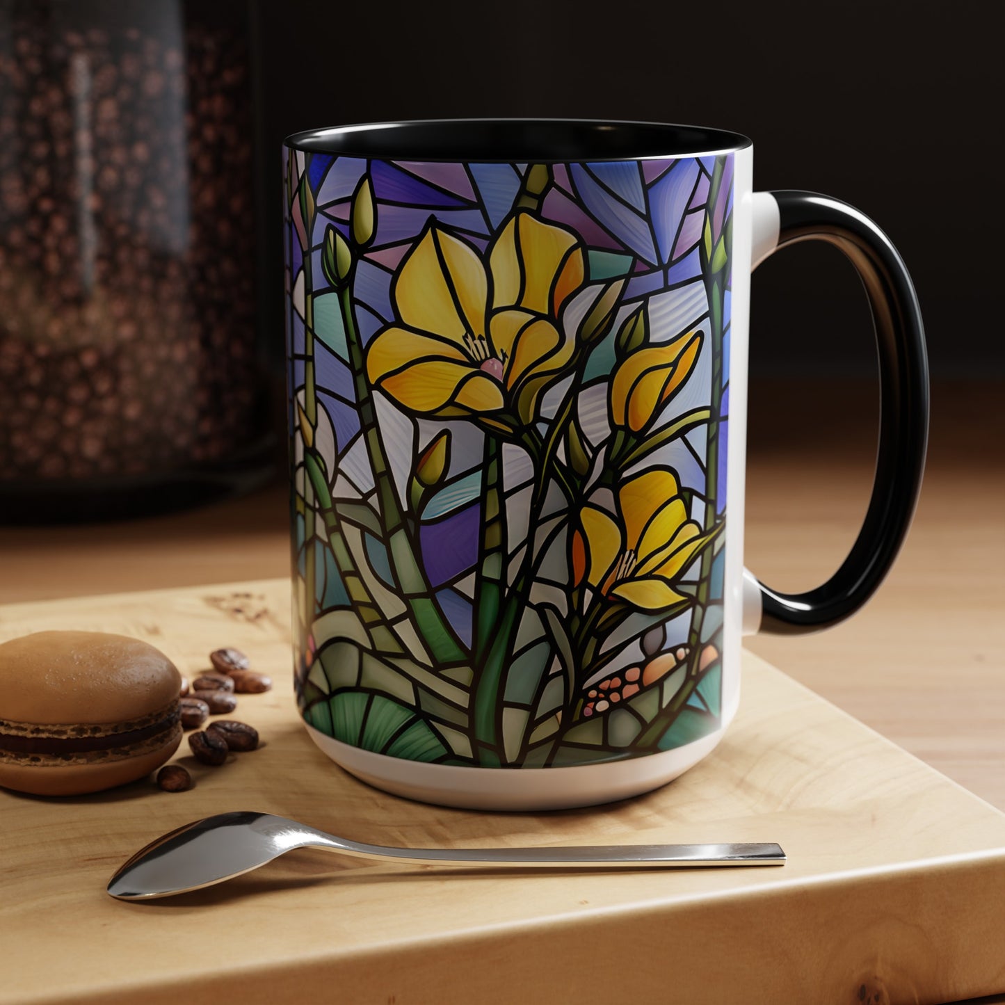 Evening Primrose Accent Coffee Mug 15oz