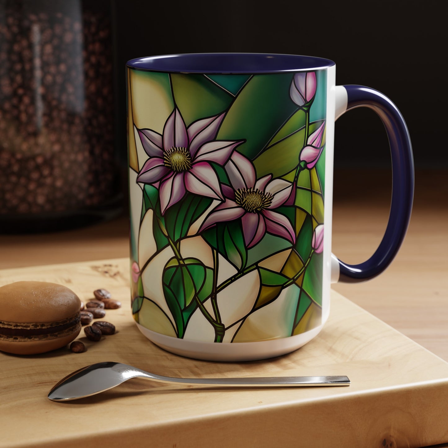 Clematis Accent Coffee Mug 15oz