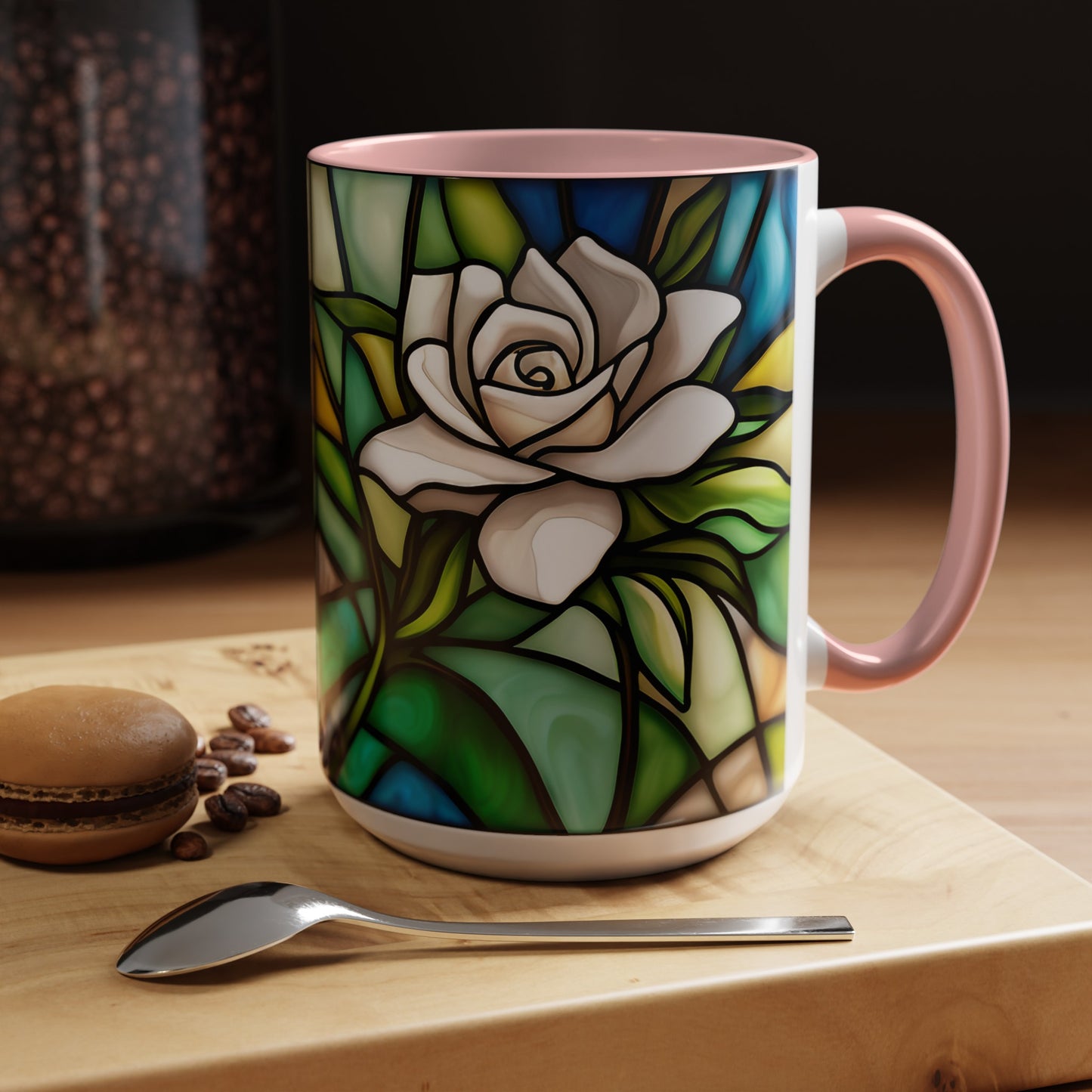 Gardenia Accent Coffee Mug 15oz