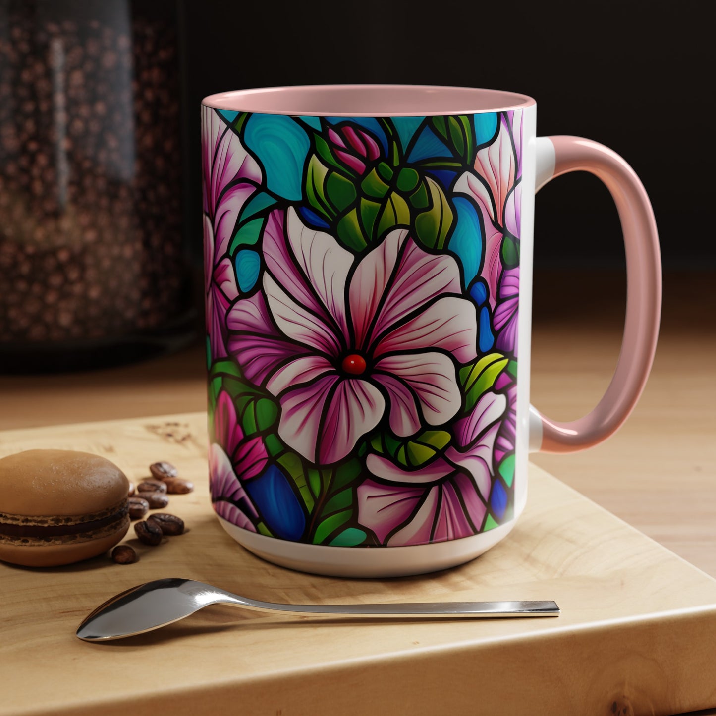 Petunia Accent Coffee Mug 15oz