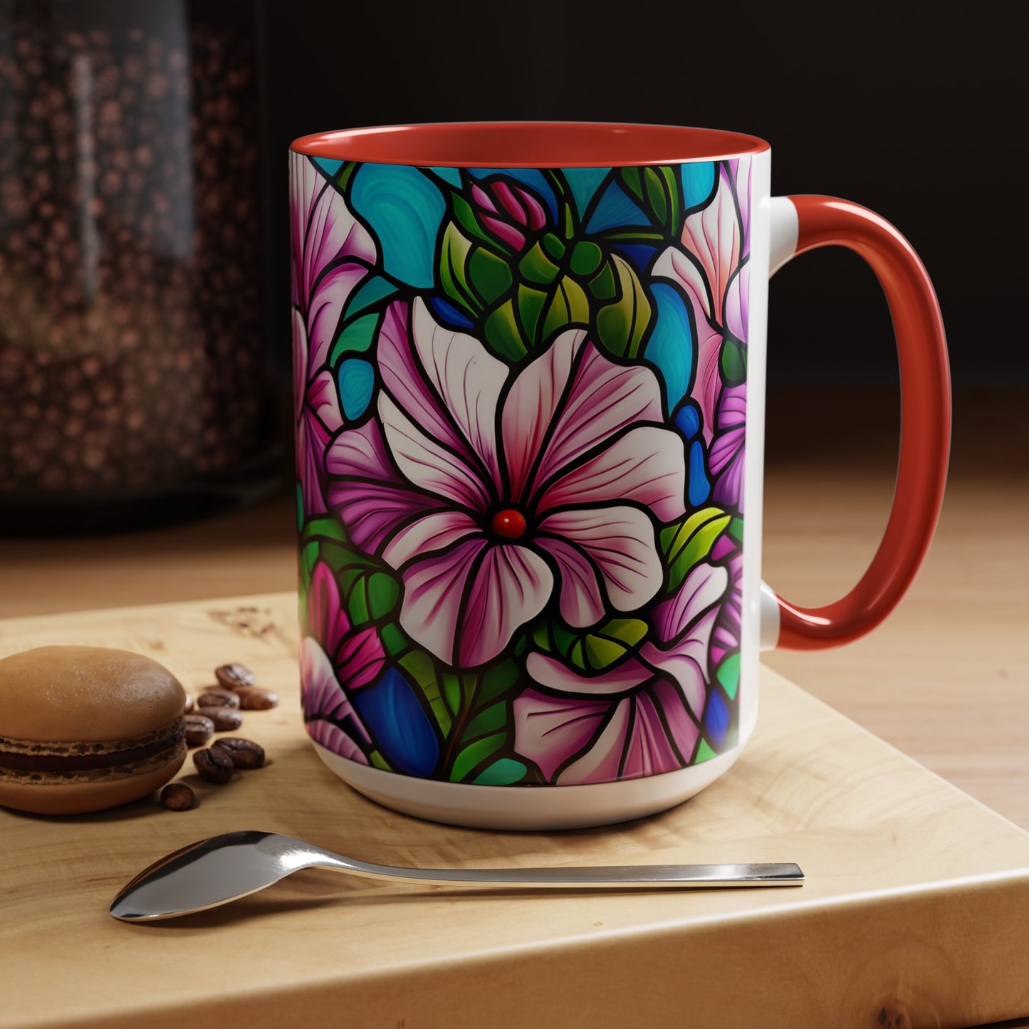 Petunia Accent Coffee Mug 15oz