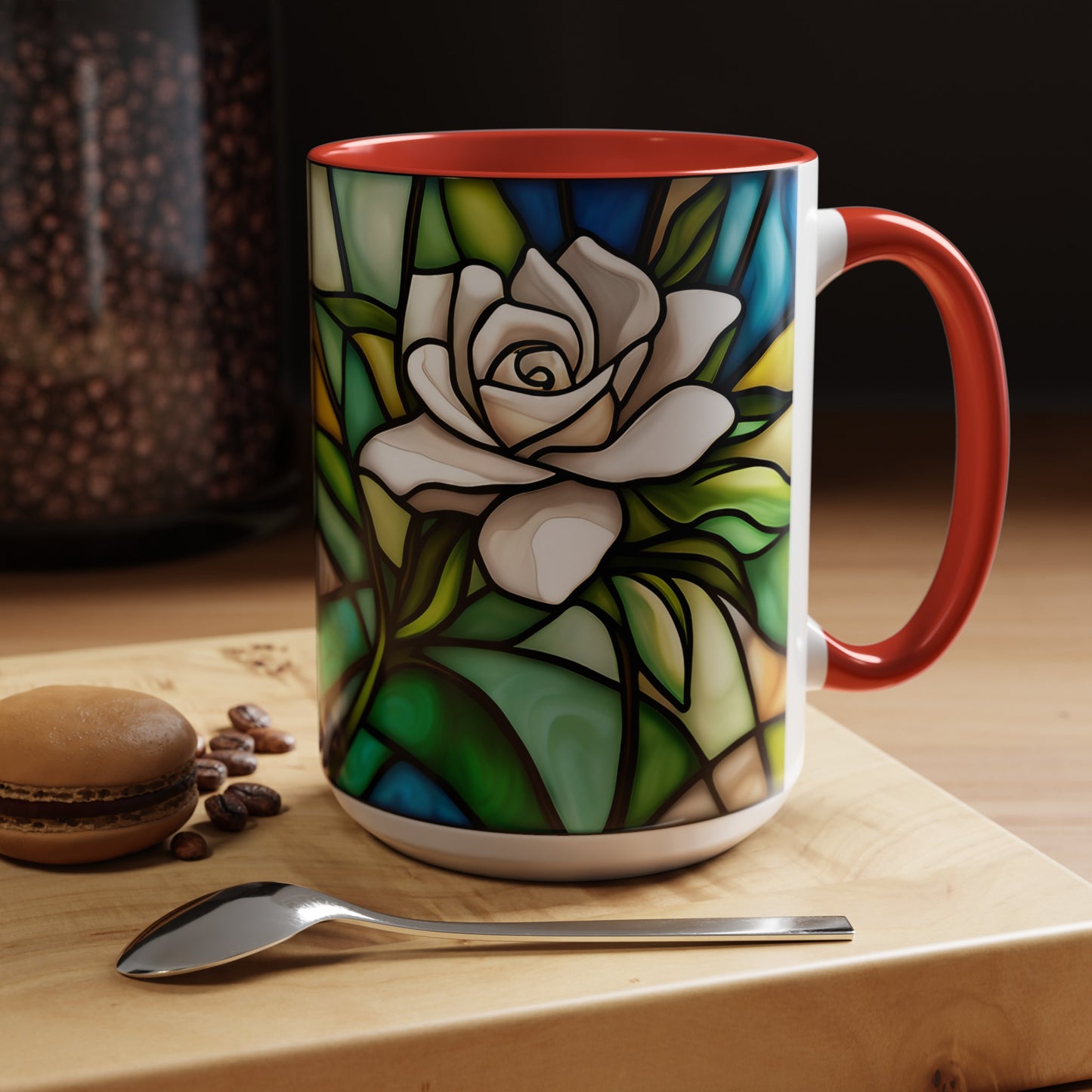 Gardenia Accent Coffee Mug 15oz