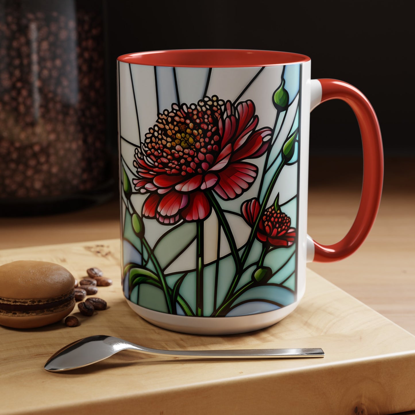 Scabiosa Accent Coffee Mug 15oz