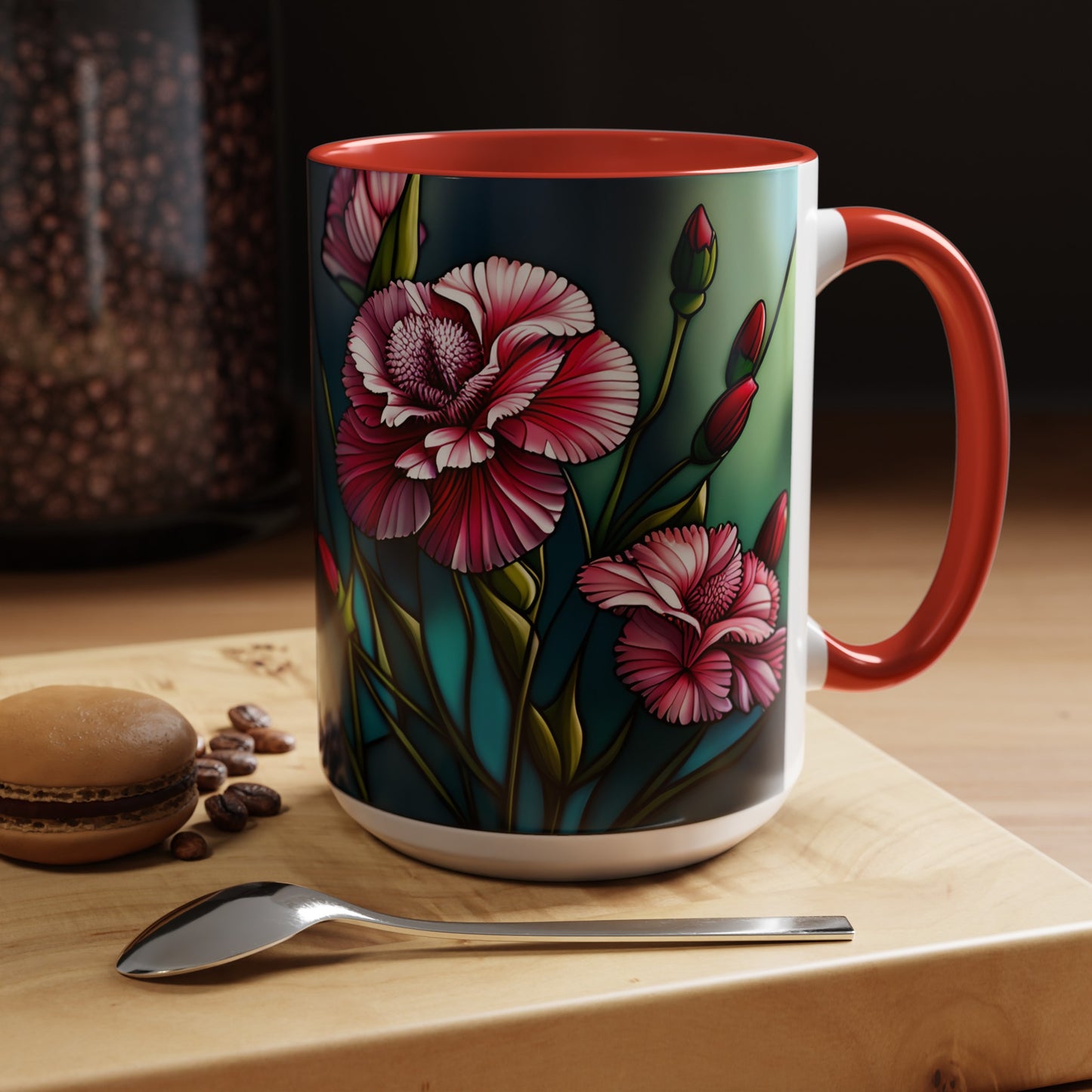 Dianthus Accent Coffee Mug 15oz