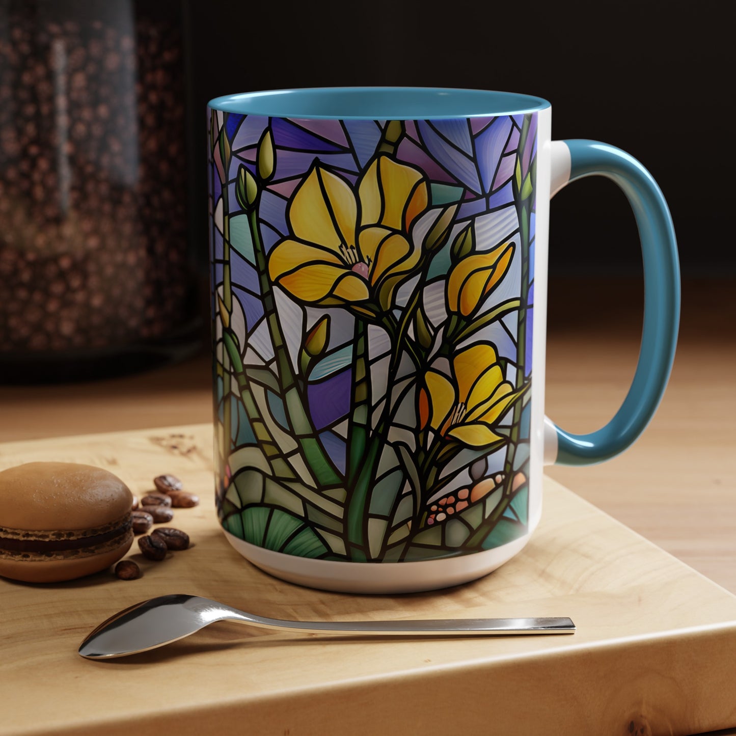 Evening Primrose Accent Coffee Mug 15oz