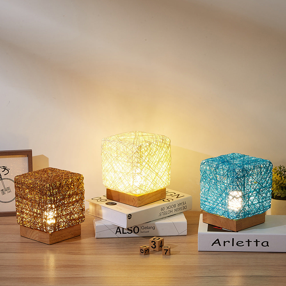 Hand-Knit Dimmable Square LED Desk Lights