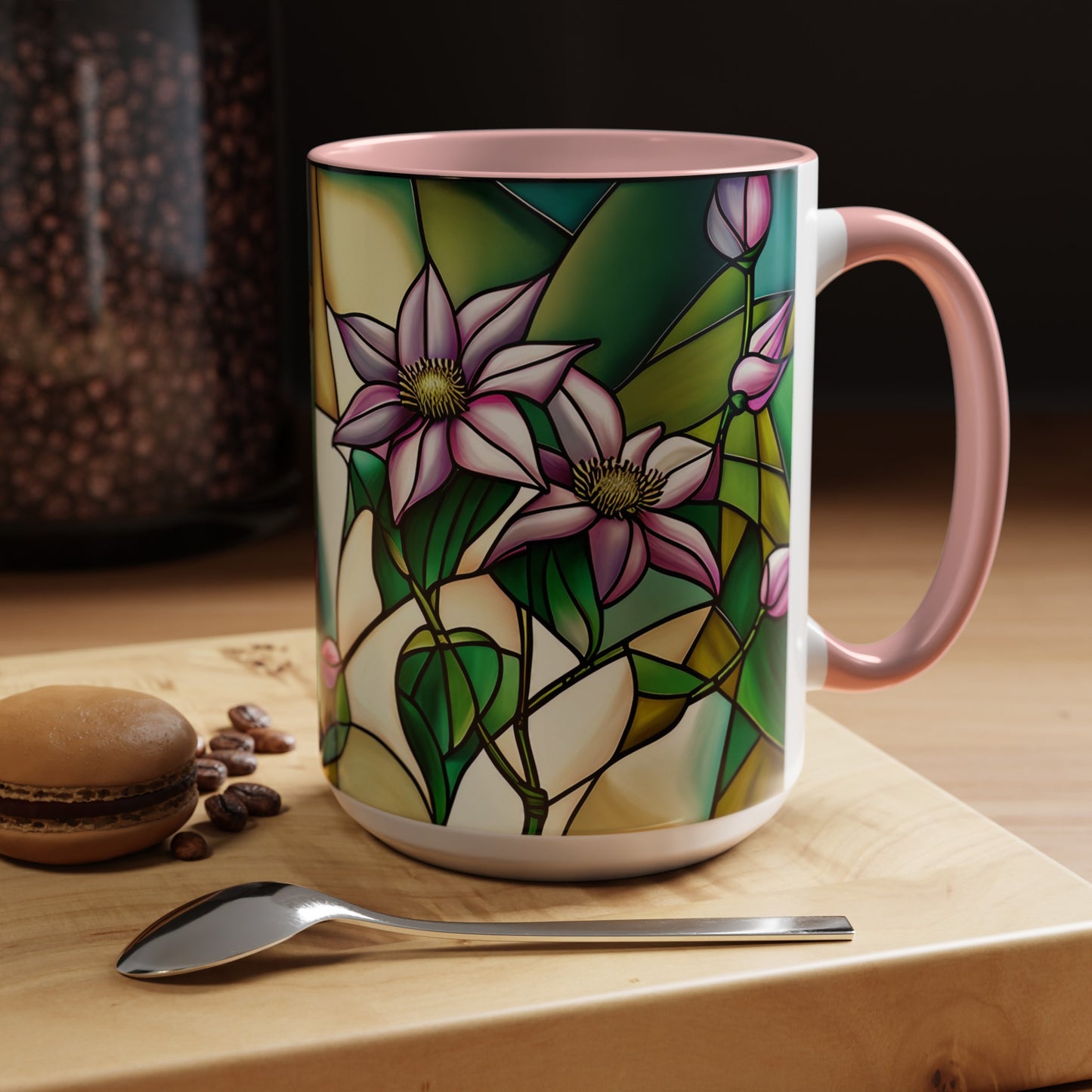 Clematis Accent Coffee Mug 15oz