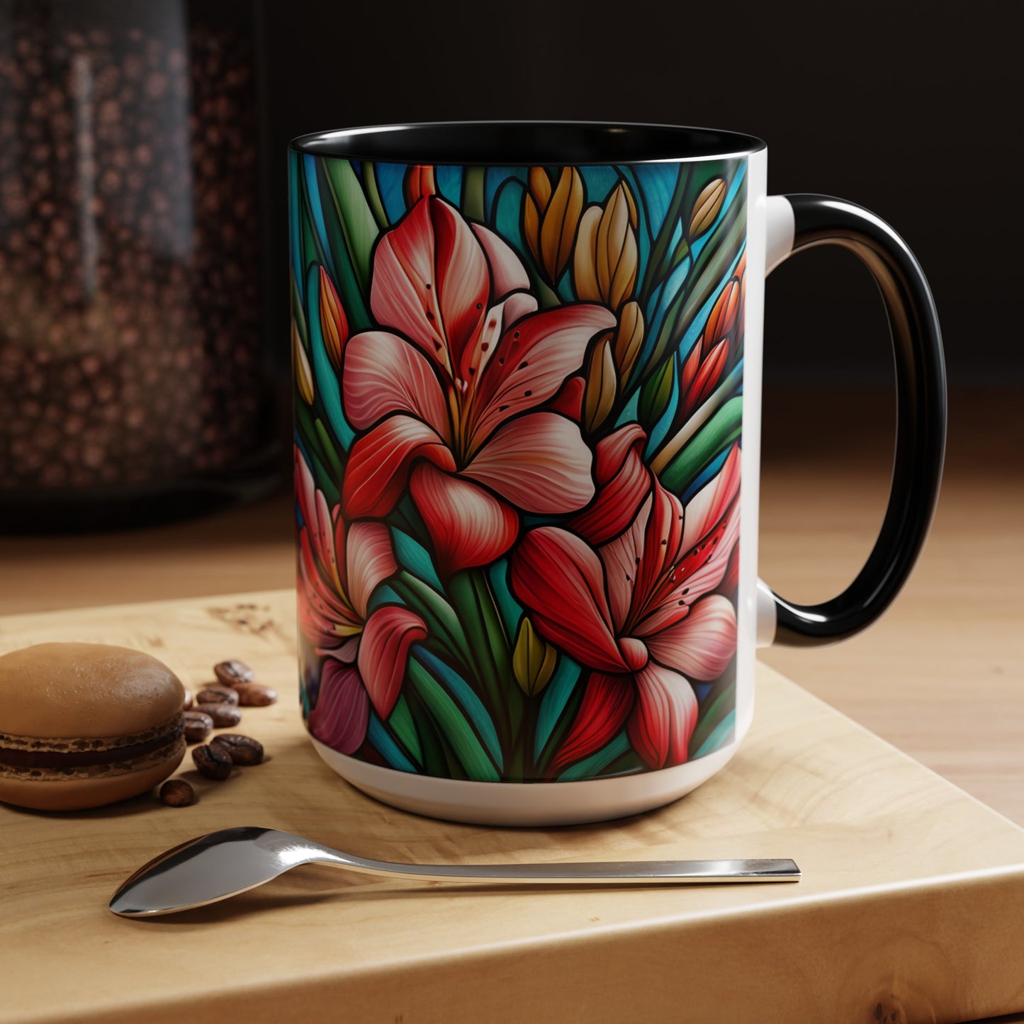 Alstroemeria Accent Coffee Mug 15oz