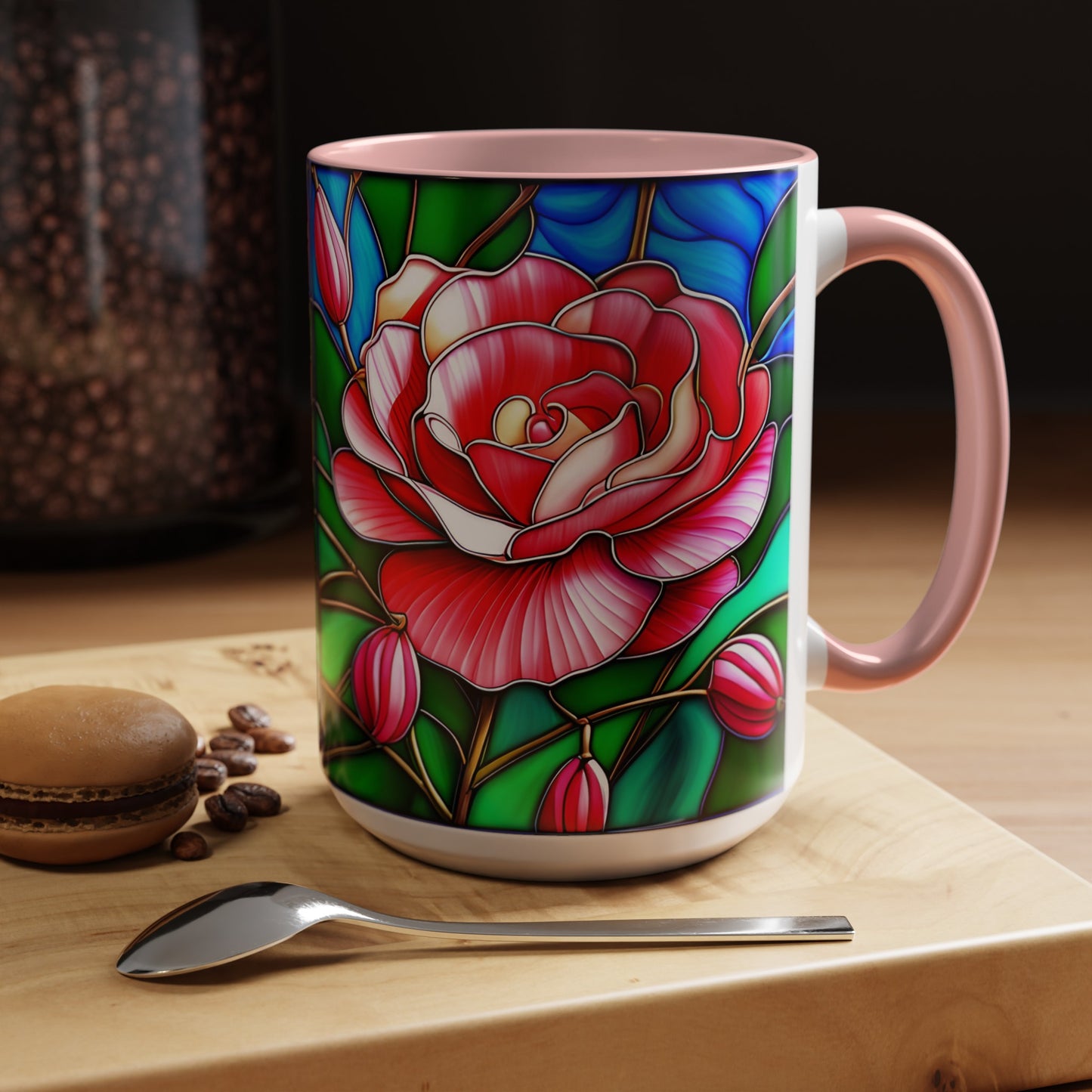 Camellia Accent Coffee Mug 15oz