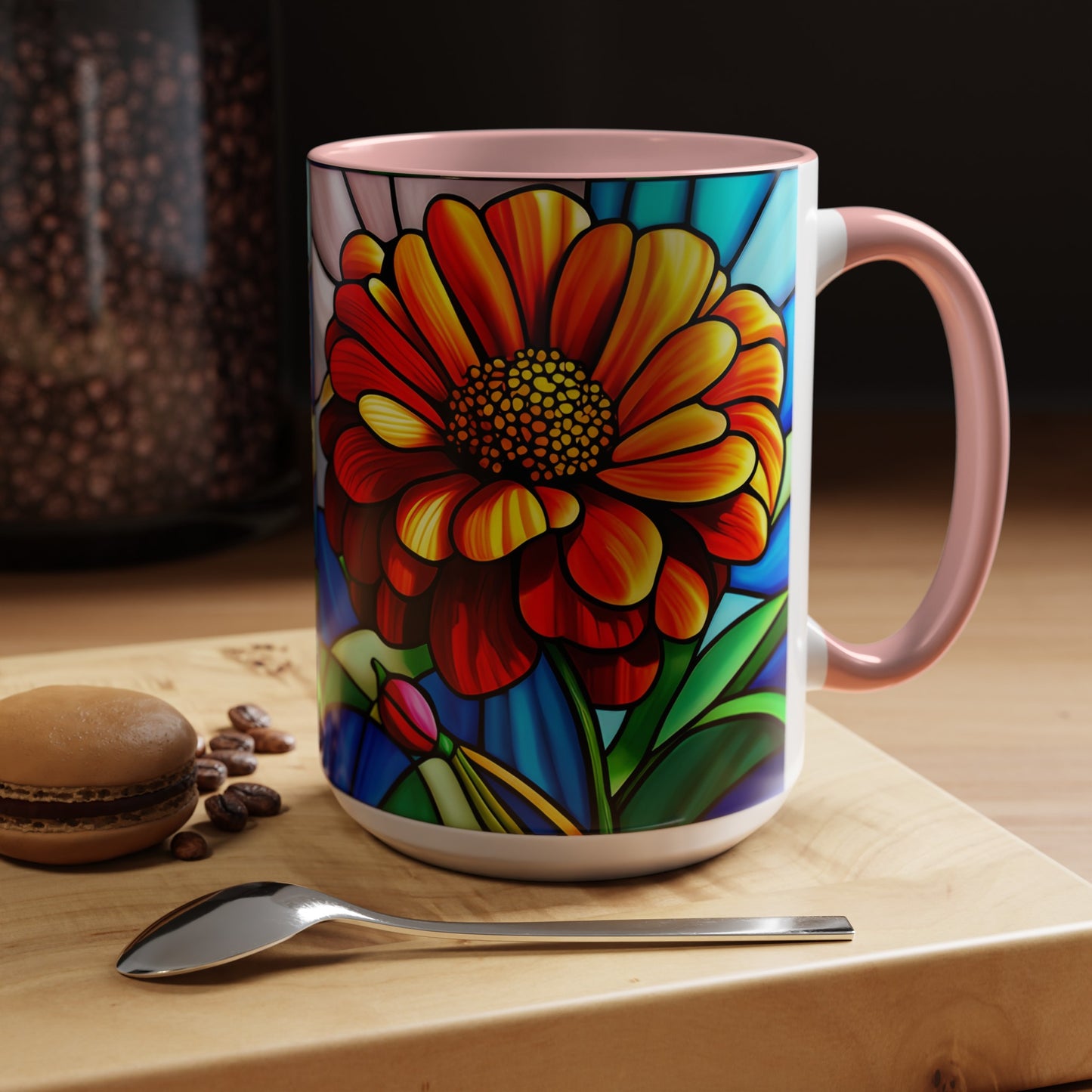 Zinnia Accent Coffee Mug 15oz