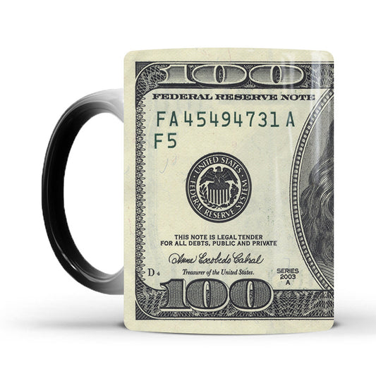 Creative Banknote Color Changing Mug Ceramic