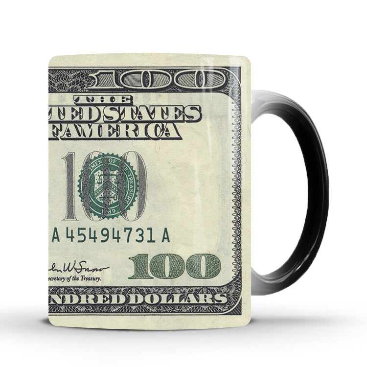 Creative Banknote Color Changing Mug Ceramic