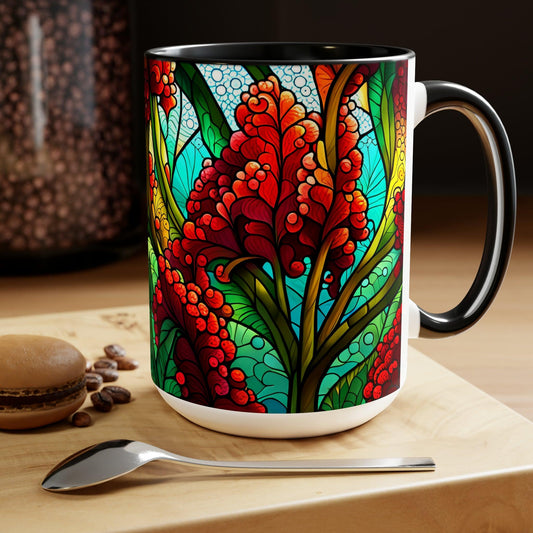 Amaranthus Coffee Mugs, 15oz - SipAndChatMosaics