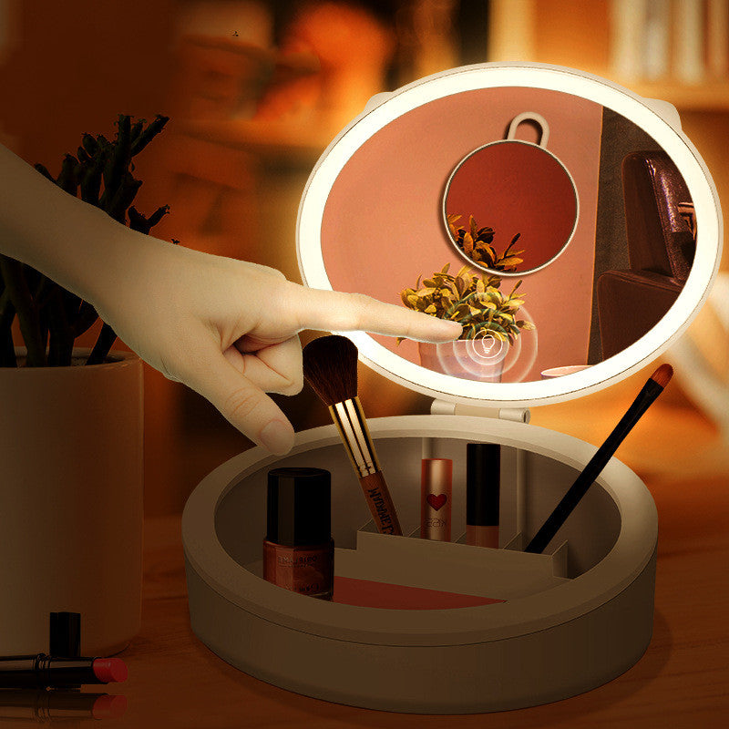 LED Makeup Mirror  With Light Storage Box